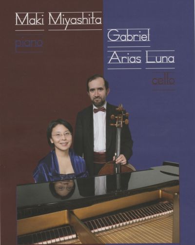 5 maart 16:00 uur - MEESTERWERKEN VOOR CELLO EN PIANO - Gabriel Arias Luna, cello &amp; Maki Miyashita, piano